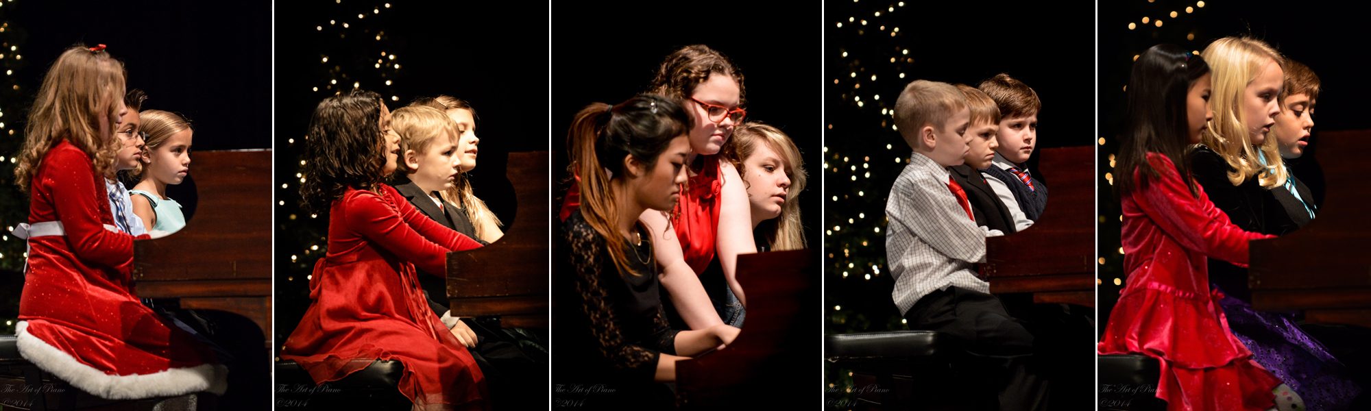 The Art of Piano student trios at the 2014 Winter Recital